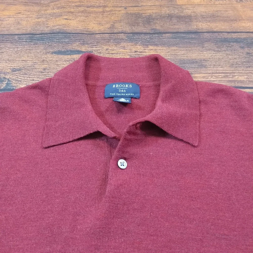 Brooks Brothers 100% Merino Wool‎ Vintage Pullover Men's XL Maroon